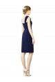 Soft Chiffon Sweetheart Knee Length Sheath Dark Navy Bridesmaid Dress Manchester