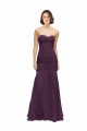 Soft Chiffon Sweetheart Mermaid Grape Bridesmaid Dress Manchester