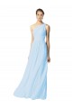 Soft Chiffon One Shoulder A-Line Light Sky Blue Bridesmaid Dress Manchester