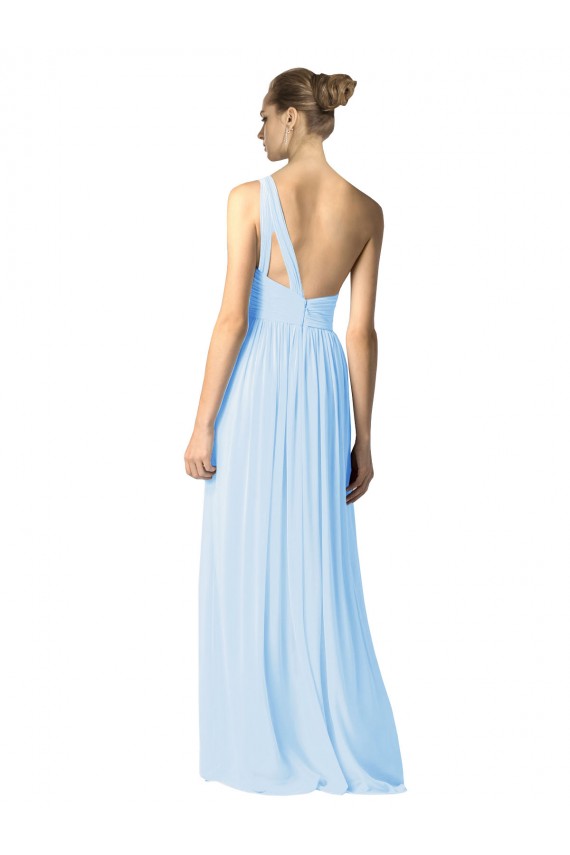 Soft Chiffon One Shoulder A-Line Light Sky Blue Bridesmaid Dress Manchester