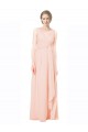 Chiffon V-Neck V-Back A-Line Wedding Party Dress Manchester