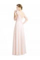 Soft Chiffon & Lace Sweetheart V-Back A-Line Cream Pink Bridesmaid Dress Manchester