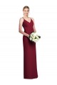 Soft Chiffon V-Neck A-Line Burgundy Formal Dress / Bridesmaid Dress Manchester