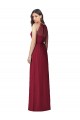 Soft Chiffon Halter Neck Trumpet Burgundy Bridesmaid Dress Manchester