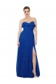 Soft Chiffon Strapless A-Line Royal Blue Bridesmaid Dress Manchester