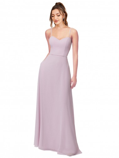 Soft Chiffon Sweetheart A-Line Pink Glow Bridesmaid Dress Manchester