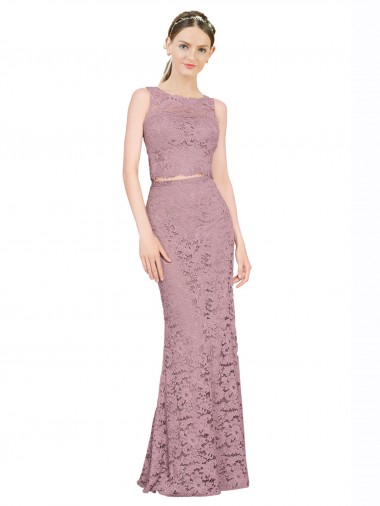 Lace Illusion Neck Mermaid Prom Dress / Bridesmaid Dress Manchester