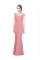 Lace Strapless Mermaid Salmon Prom Dress / Bridesmaid Dress Manchester