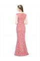 Lace Strapless Mermaid Salmon Prom Dress / Bridesmaid Dress Manchester