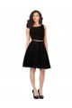 Lace Jewel Neck A-Line Black Bridesmaid Dress Manchester