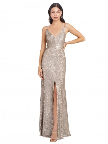 Sequin & Sparkling Sequin High Neck V-Back Sheath Silver Formal Evening Gown / Prom Dress / Bridesmaid Dress Manchester