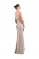 Sequin & Sparkling Sequin V-Neck V-Back Sheath Silver Formal Evening Gown / Prom Dress / Bridesmaid Dress Manchester