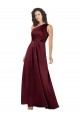 Silk like Satin One Shoulder A-Line Burgundy Formal Evening Gown / Prom Dress / Bridesmaid Dress Manchester