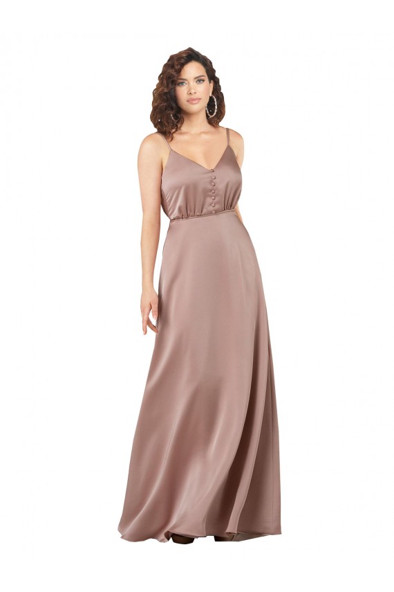 Silk like Satin Sweetheart A-Line Dusty Pink Formal Evening Gown / Bridesmaid Dress Manchester