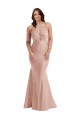 Silk like Satin Halter Neck Open Back Mermaid Dusty Pink Formal Plus Size Evening Gown / Prom Dress / Bridesmaid Dress Manchester