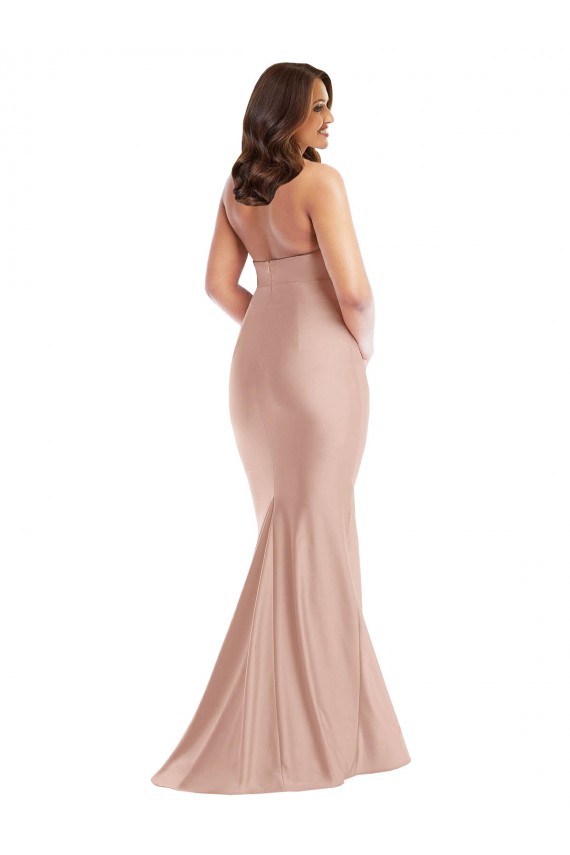 Silk like Satin Halter Neck Open Back Mermaid Dusty Pink Formal Plus Size Evening Gown / Prom Dress / Bridesmaid Dress Manchester