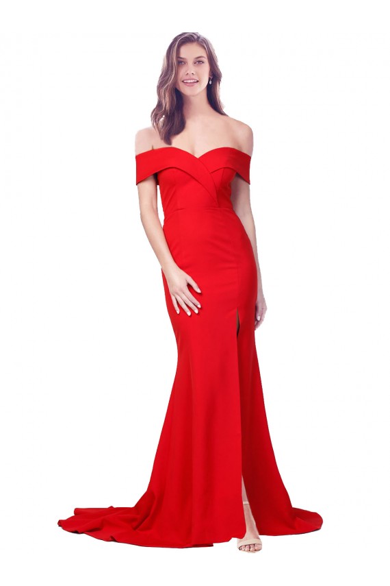 Stretch Crepe Sweetheart Mermaid Red Bridesmaid Dress / Evening Dress Manchester