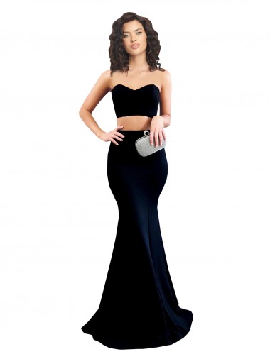 Stretch Crepe High Neck Low Back Mermaid Black Formal Evening Gown / Prom Dress / Bridesmaid Dress Manchester