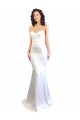 Stretch Crepe High Neck Low Back Mermaid White Formal Evening Gown / Prom Dress / Bridesmaid Dress Manchester