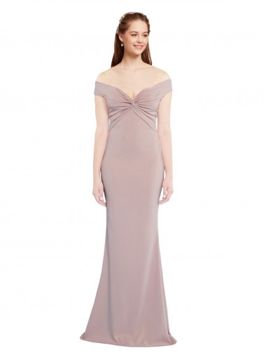 Stretch Crepe V-Neck Keyhole Back Mermaid Dusty Pink Formal Evening Gown / Prom Dress / Bridesmaid Dress Manchester