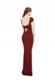 Stretch Crepe Round Neck Keyhole Back Mermaid Burgundy Formal Evening Gown / Prom Dress / Bridesmaid Dress Manchester