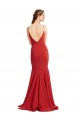 Stretch Crepe V-Neck Open Back Mermaid Red Formal Evening Gown / Prom Dress / Bridesmaid Dress Manchester