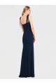 Stretch Crepe Spaghetti Straps Low Back Trumpet Dark Navy Semi Formal Evening Dress / Prom Dress / Bridesmaid Dress Manchester