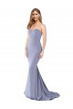 Stretch Crepe Strapless Low Back Mermaid Smoke Blue Formal Evening Gown / Prom Dress / Bridesmaid Dress Manchester