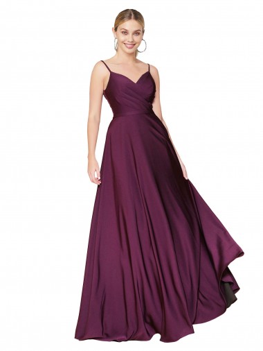 Stretch Crepe High Neck V-Back A-Line Wild Berry Formal Evening Gown / Prom Dress / Bridesmaid Dress Manchester