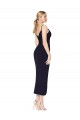 Stretch Crepe High Neck V-Back Mermaid Dark Navy Formal Dress / Bridesmaid Dress Manchester