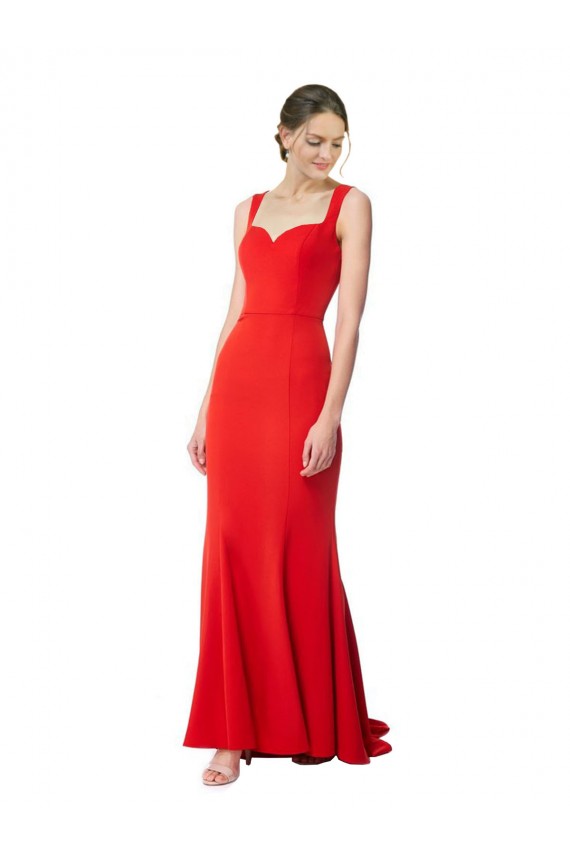 Stretch Crepe High Neck Mermaid Red Formal Evening Gown / Prom Dress / Bridesmaid Dress Manchester