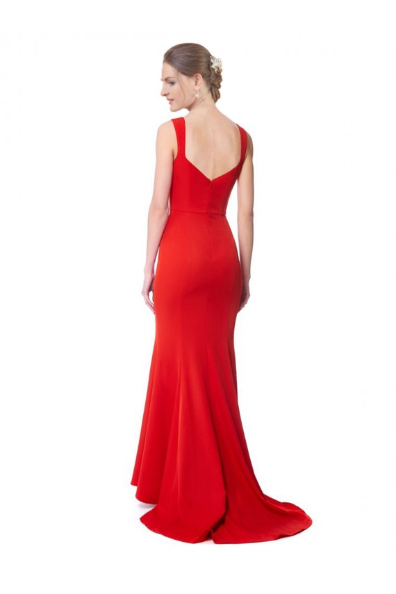 Stretch Crepe High Neck Mermaid Red Formal Evening Gown / Prom Dress / Bridesmaid Dress Manchester