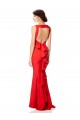 Stretch Crepe High Neck Open Back Mermaid Red Bridesmaid Dress / Evening Gowns Manchester