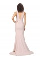 Stretch Crepe V-Neck V-Back Sheath Pink Black Tie Evening Gown / Prom Dress / Bridesmaid Dress Manchester