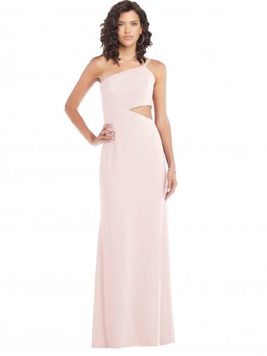 Stretch Crepe One Shoulder Trumpet Pink Formal Evening Gown / Prom Dress / Bridesmaid Dress Manchester