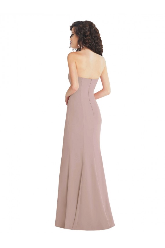 Stretch Crepe Strapless Mermaid Dusty Pink Formal Dress / Bridesmaid Dress Manchester