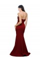 Stretch Crepe Strapless Low Back Sheath Burgundy Formal Evening Gown / Prom Dress / Bridesmaid Dress Manchester