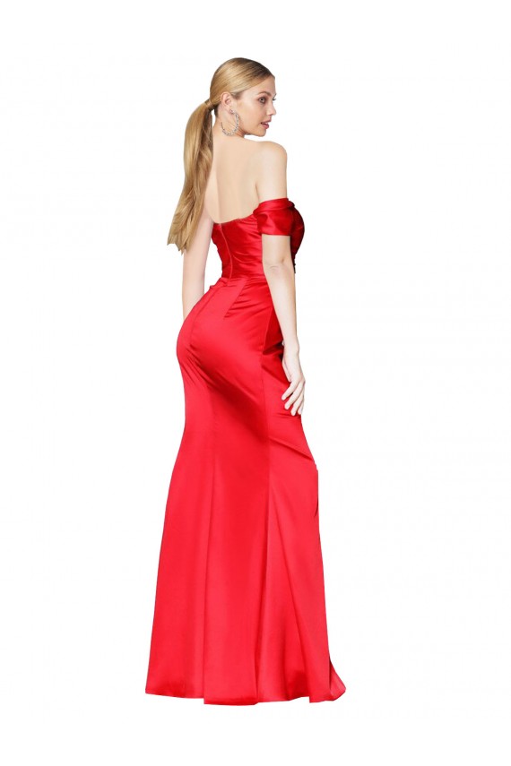 Stretch Satin High Neck Mermaid Red Formal Evening Gown / Prom Dress / Bridesmaid Dress Manchester