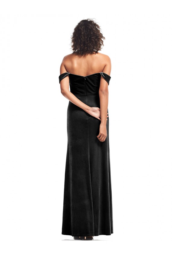 Stretch Velvet Strapless A-Line Black Formal Evening Gown / Prom Dress / Bridesmaid Dress Manchester